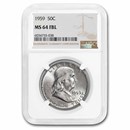 1959 Franklin Half Dollar MS-64 NGC (FBL)