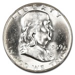 1959 Franklin Half Dollar MS-64 NGC (T-II Rev, Fivaz)