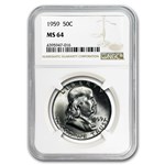 1959 Franklin Half Dollar MS-64 NGC