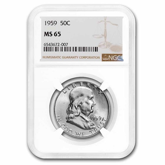 1959 Franklin Half Dollar MS-65 NGC 1959 Franklin Half Dollar MS-65 NGC