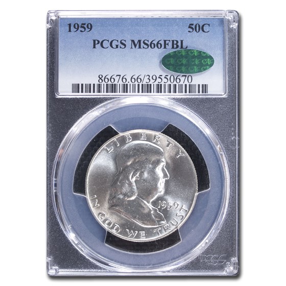 1959 Franklin Half Dollar MS-66 PCGS CAC (FBL) 1959 Franklin Half Dollar MS-66 PCGS CAC (FBL)