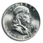 1959 Franklin Half Dollar MS-67 NGC