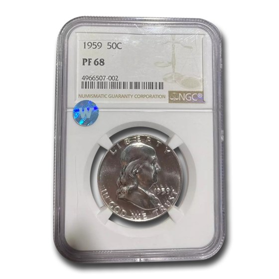 1959 Franklin Half Dollar PF-68 NGC 1959 Franklin Half Dollar PF-68 NGC