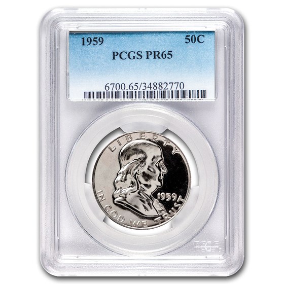 1959 Franklin Half Dollar PR-65 PCGS 1959 Franklin Half Dollar PR-65 PCGS