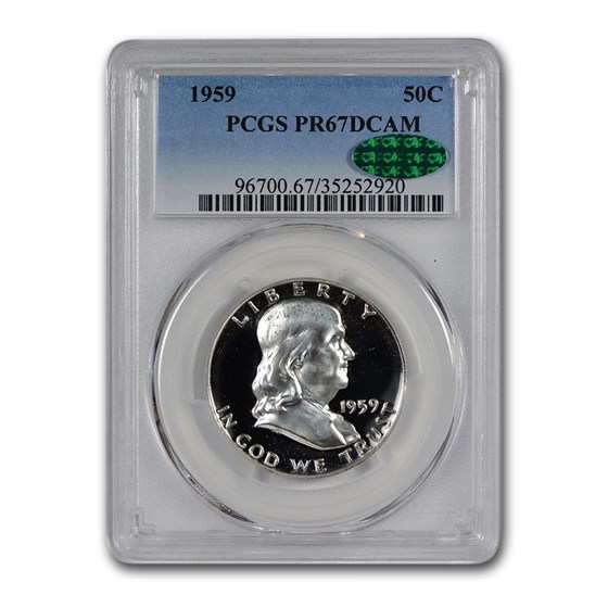 1959 Franklin Half Dollar PR-67 DCAM PCGS CAC 1959 Franklin Half Dollar PR-67 DCAM PCGS CAC