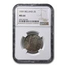 1959 Ireland Florin MS-64 NGC