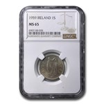 1959 Ireland Shilling MS-65 NGC