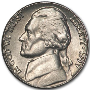 1959 Jefferson Nickel BU