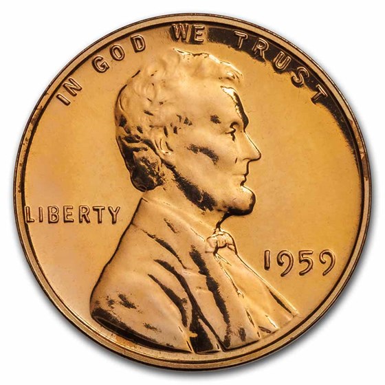1959 Lincoln Cent Gem Proof (Red)