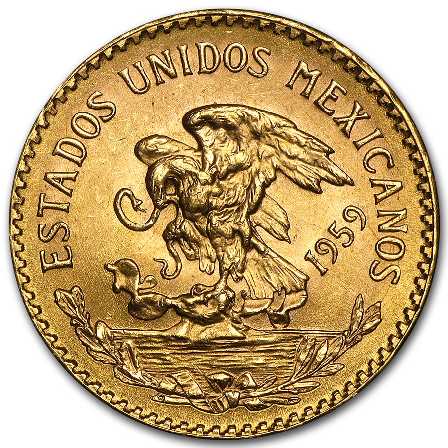 1959 Mexico Gold 20 Pesos BU
