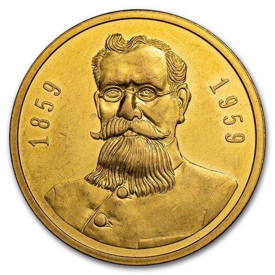 1959 Mexico Gold Medallic 20 Peso Carranza Centenary AU 1959 Mexico Gold Medallic 20 Peso Carranza Centenary AU