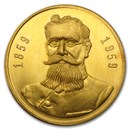 1959 Mexico Gold Medallic 20 Peso Carranza Centenary BU