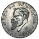 1959 Mexico Silver 5 Pesos Carranza Avg Circ