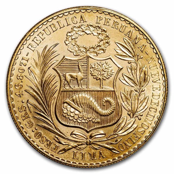 Buy 1959 Peru Gold 100 Soles Liberty BU APMEX