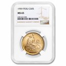 1959 Peru Gold 50 Soles Liberty MS-65 NGC
