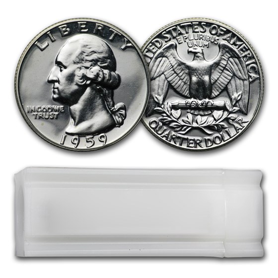 1959 Proof Washington Quarter 40-Coin Roll 1959 Proof Washington Quarter 40-Coin Roll