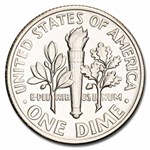 1959 Roosevelt Dime 50-Coin Roll Proof