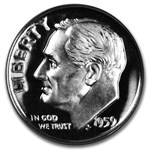 1959 Roosevelt Dime 50-Coin Roll Proof