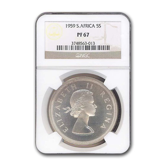 1959 South Africa 5 Shillings PF-67 NGC 1959 South Africa 5 Shillings PF-67 NGC