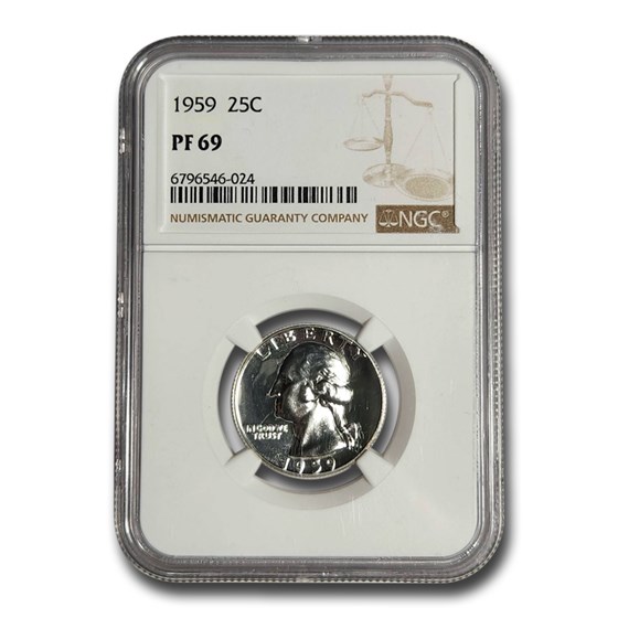 1959 Washington Quarter PF-69 NGC 1959 Washington Quarter PF-69 NGC
