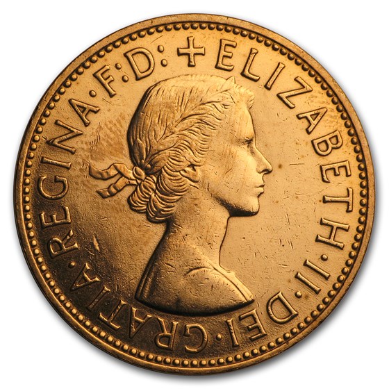 1960-1967 GB Large Half Penny Elizabeth II BU (Red/Brown) 1960-1967 GB Large Half Penny Elizabeth II BU (Red/Brown)
