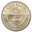 1960-1968 Austria Silver 5 Schilling AU/BU