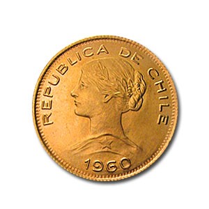 1960 Chile Gold 100 Pesos BU 1960 Chile Gold 100 Pesos BU
