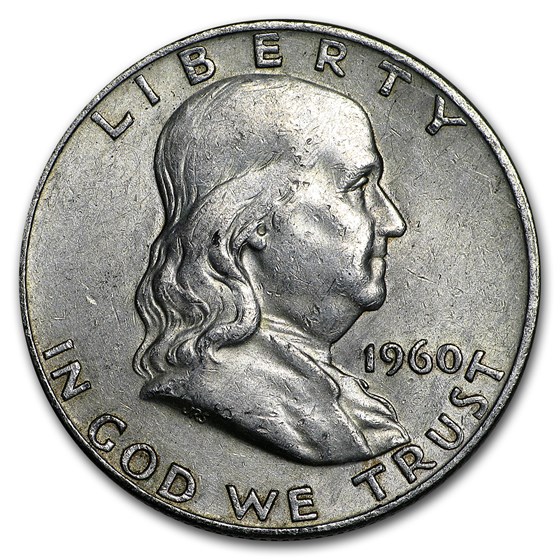 1960-D Franklin Half Dollar Fine/AU