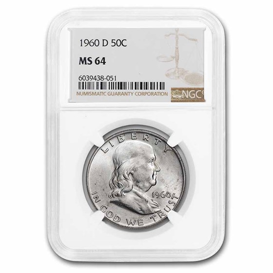 1960-D Franklin Half Dollar MS-64 NGC
