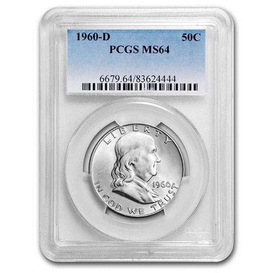 1960-D Franklin Half Dollar MS-64 PCGS 1960-D Franklin Half Dollar MS-64 PCGS
