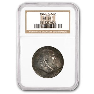 1960-D Franklin Half Dollar MS-65 NGC (End of Roll Toning) 1960-D Franklin Half Dollar MS-65 NGC (End of Roll Toning)