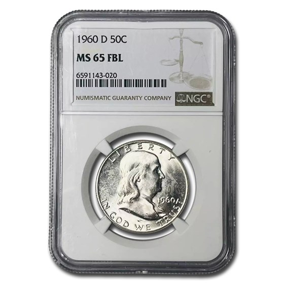 1960-D Franklin Half Dollar MS-65 NGC (FBL) 1960-D Franklin Half Dollar MS-65 NGC (FBL)