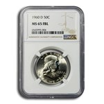 1960-D Franklin Half Dollar MS-65 NGC (FBL)
