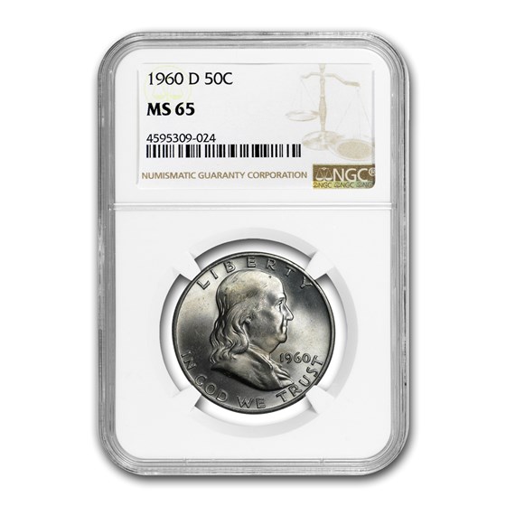 1960-D Franklin Half Dollar MS-65 NGC 1960-D Franklin Half Dollar MS-65 NGC