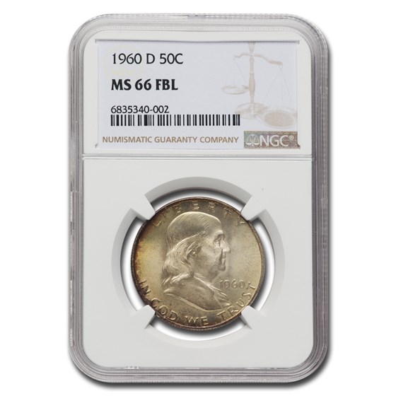 1960-D Franklin Half Dollar MS-66 NGC (FBL) 1960-D Franklin Half Dollar MS-66 NGC (FBL)
