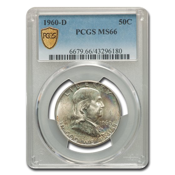 1960-D Franklin Half Dollar MS-66 PCGS 1960-D Franklin Half Dollar MS-66 PCGS