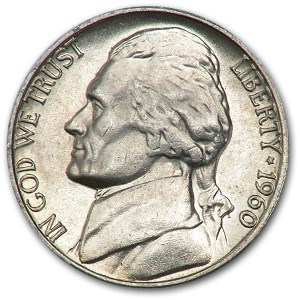 1960-D Jefferson Nickel BU