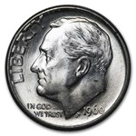 1960-D Roosevelt Dime 50-Coin Roll BU