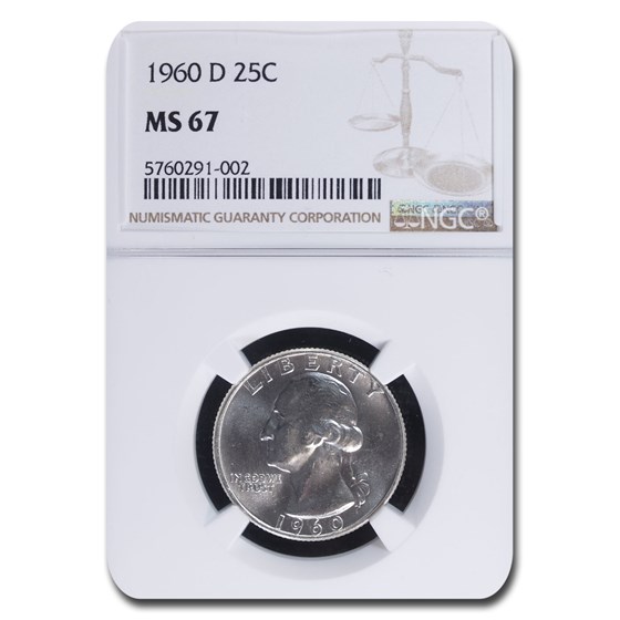1960-D Washington Quarter MS-67 NGC 1960-D Washington Quarter MS-67 NGC