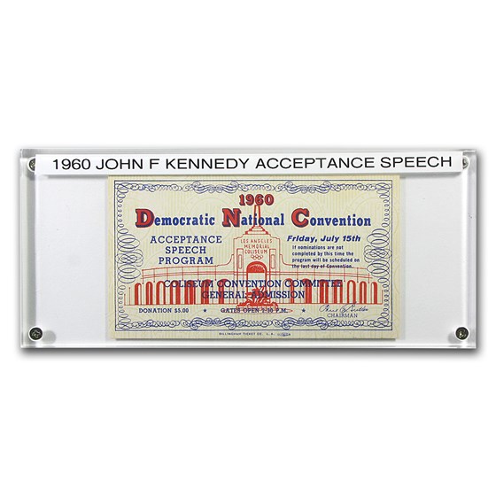 1960 Democratic Convention Acceptance Speech Ticket-J.F. Kennedy 1960 Democratic Convention Acceptance Speech Ticket-J.F. Kennedy