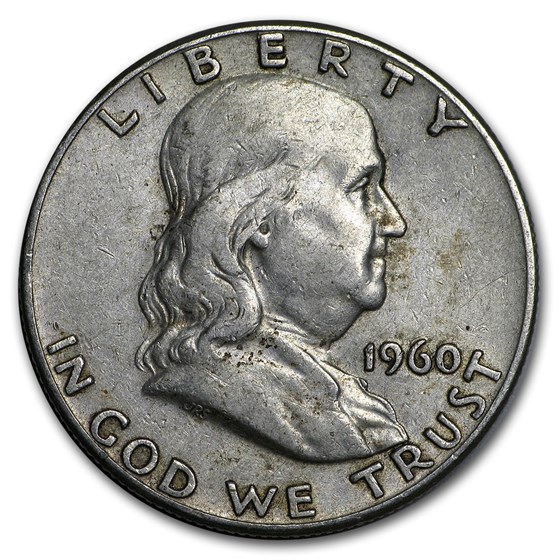 1960 Franklin Half Dollar Fine/AU