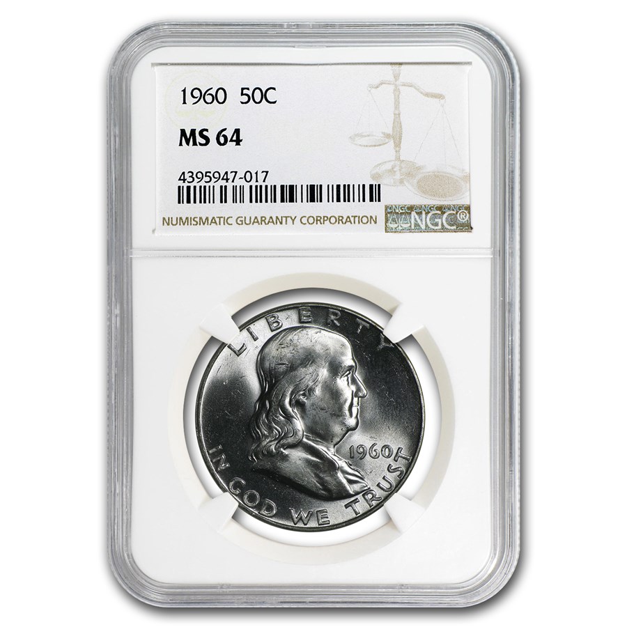 1960 Franklin Half Dollar MS-64 NGC