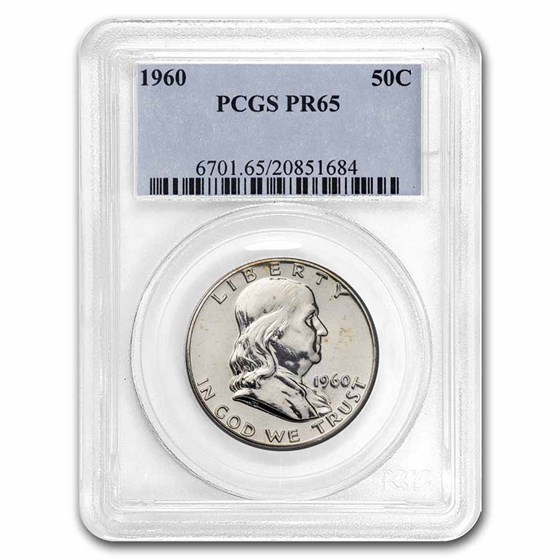 1960 Franklin Half Dollar PR-65 PCGS 1960 Franklin Half Dollar PR-65 PCGS