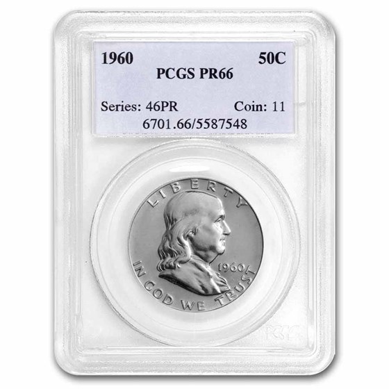 1960 Franklin Half Dollar PR-66 PCGS 1960 Franklin Half Dollar PR-66 PCGS