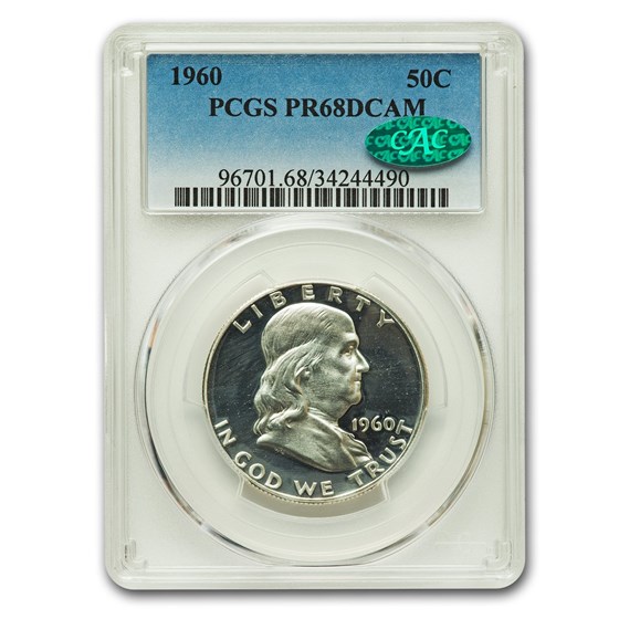1960 Franklin Half Dollar PR-68 DCAM PCGS CAC 1960 Franklin Half Dollar PR-68 DCAM PCGS CAC