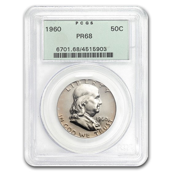 1960 Franklin Half Dollar PR-68 PCGS 1960 Franklin Half Dollar PR-68 PCGS