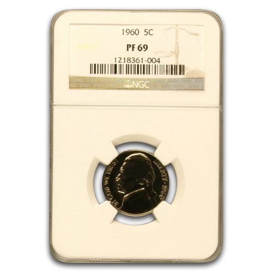 1960 Jefferson Nickel PF-69 NGC