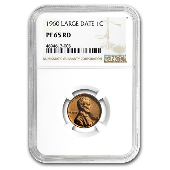 1960 Lincoln Cent PF-65 NGC (Red, Large Date) 1960 Lincoln Cent PF-65 NGC (Red, Large Date)
