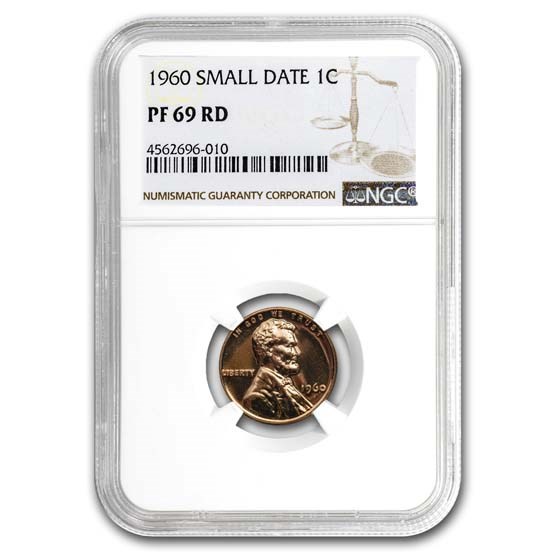 1960 Lincoln Cent PF-69 NGC (Red, Small Date) 1960 Lincoln Cent PF-69 NGC (Red, Small Date)