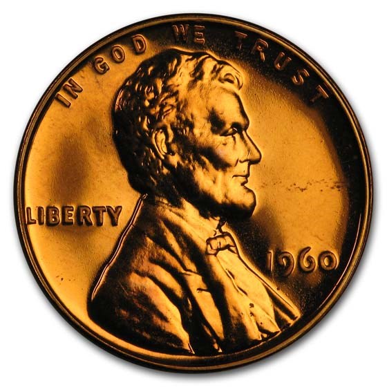 1960 Lincoln Cent Small Date Gem Proof (Red) 1960 Lincoln Cent Small Date Gem Proof (Red)